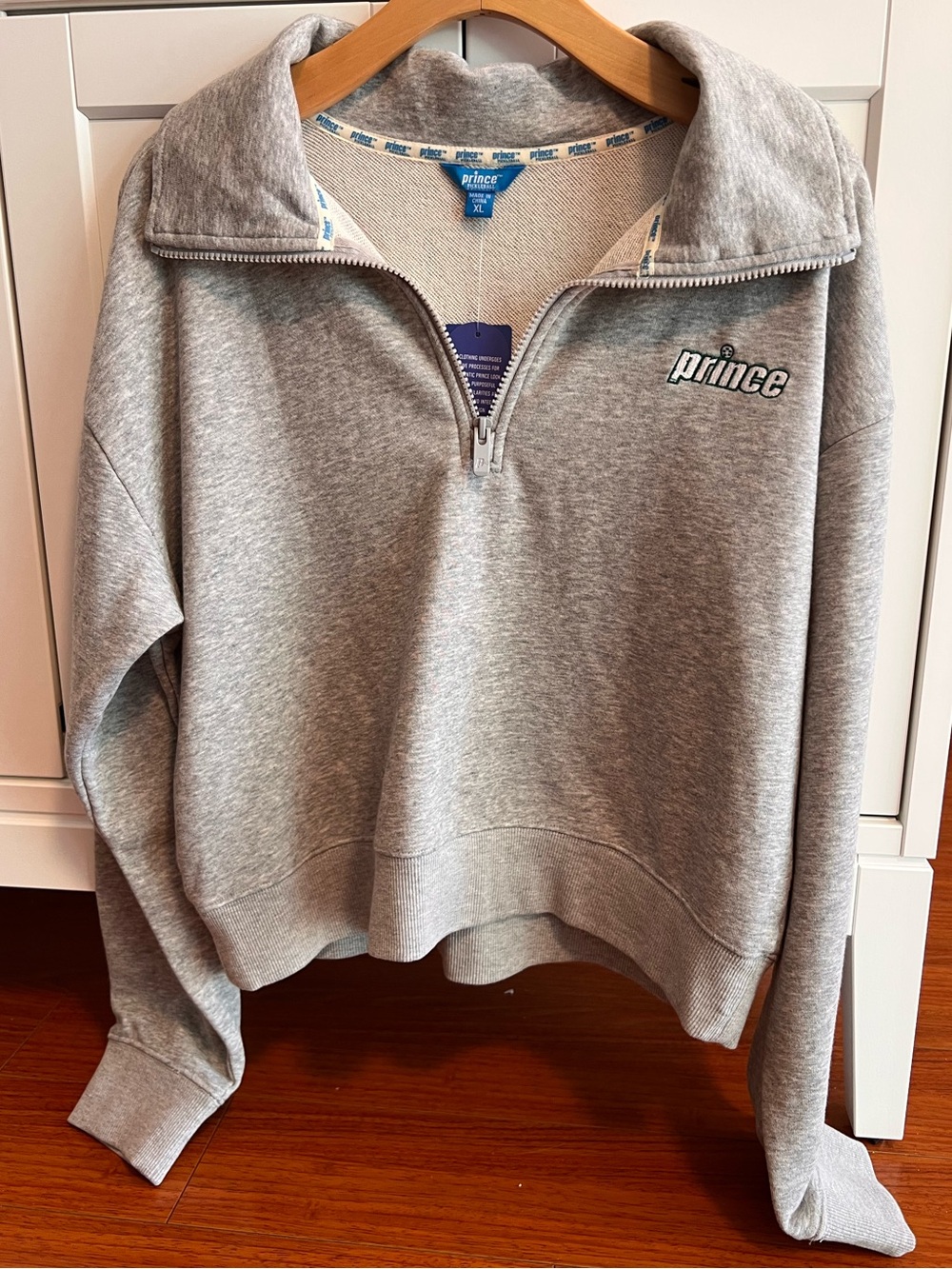 Prince x Target | Heather grey Prince Quarter-Zip Sweatshirt NWT